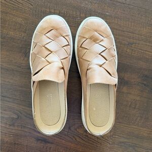 AEROSOLES Woven Slide Mules - Tan